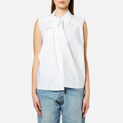 MM6 Maison Margiela Women's Tie Neck Detail Sleeveless Shirt - White