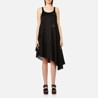 MM6 Maison Margiela Women's Midi Dress with Popper Detail - Black