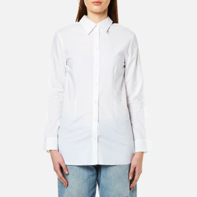 MM6 Maison Margiela Women's Double Collared Button Back Shirt - White