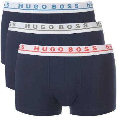 BOSS Hugo Boss Men's 3 Pack Trunk Boxer Shorts - Navy