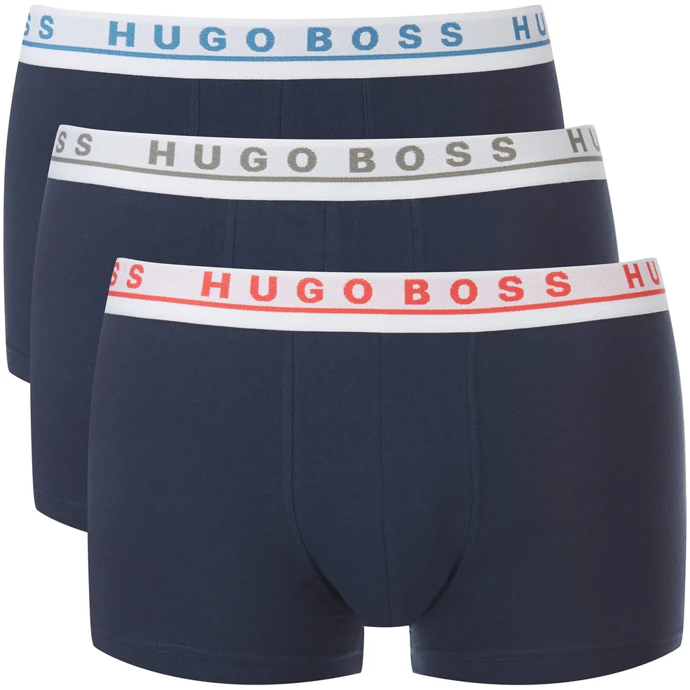 BOSS Hugo Boss Men's 3 Pack Trunk Boxer Shorts - Navy Image 1