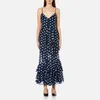 Boutique Moschino Women's Dotted Strappy Maxi Dress - Blue - Image 1