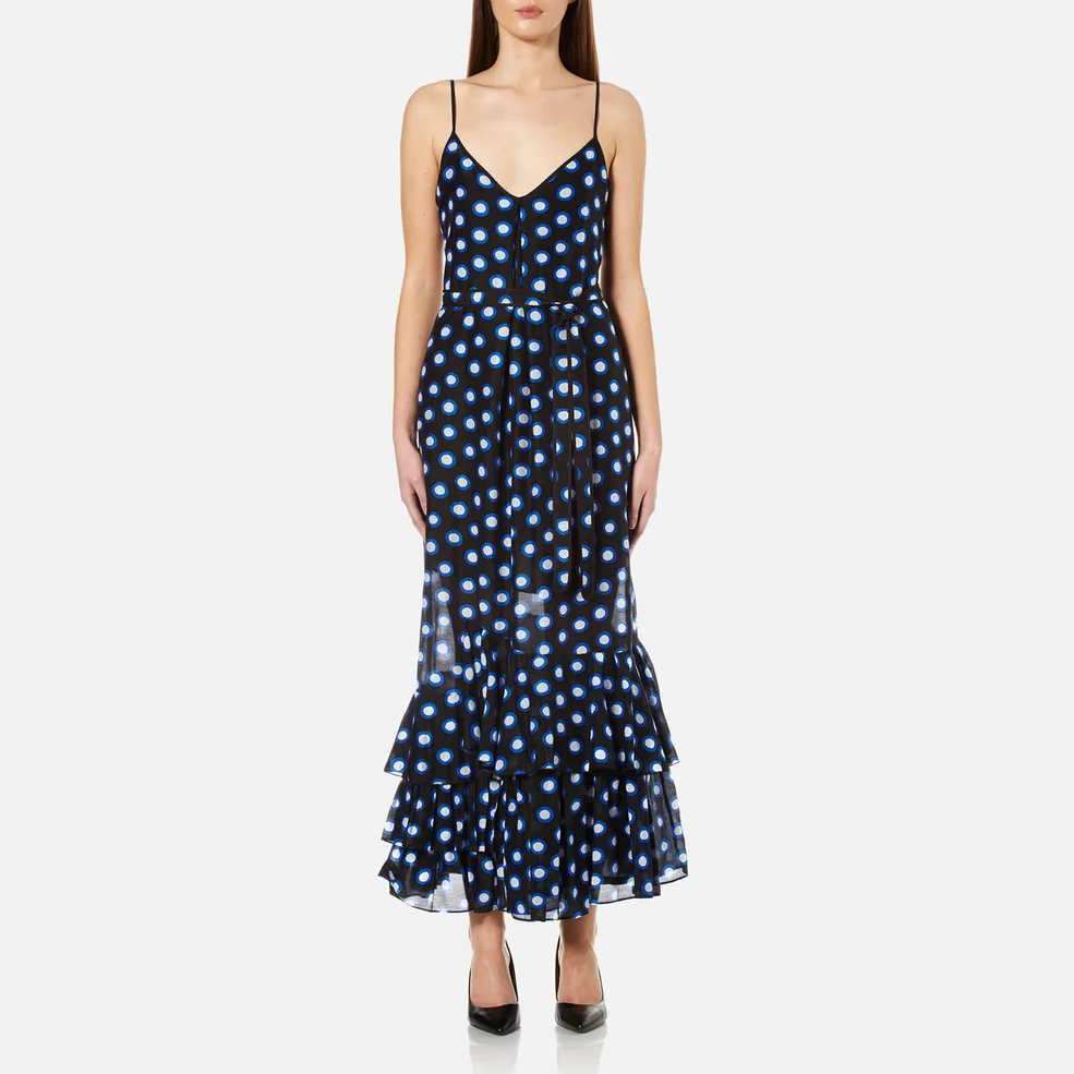 Boutique Moschino Women's Dotted Strappy Maxi Dress - Blue Image 1