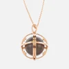 Kiki Minchin Women's The Roxy Cage Necklace - Grey Agate/Rose Gold - Image 1
