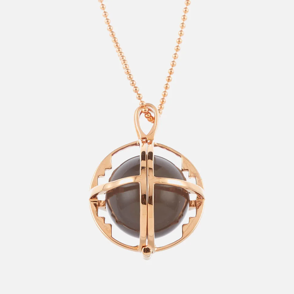 Kiki Minchin Women's The Roxy Cage Necklace - Grey Agate/Rose Gold Image 1