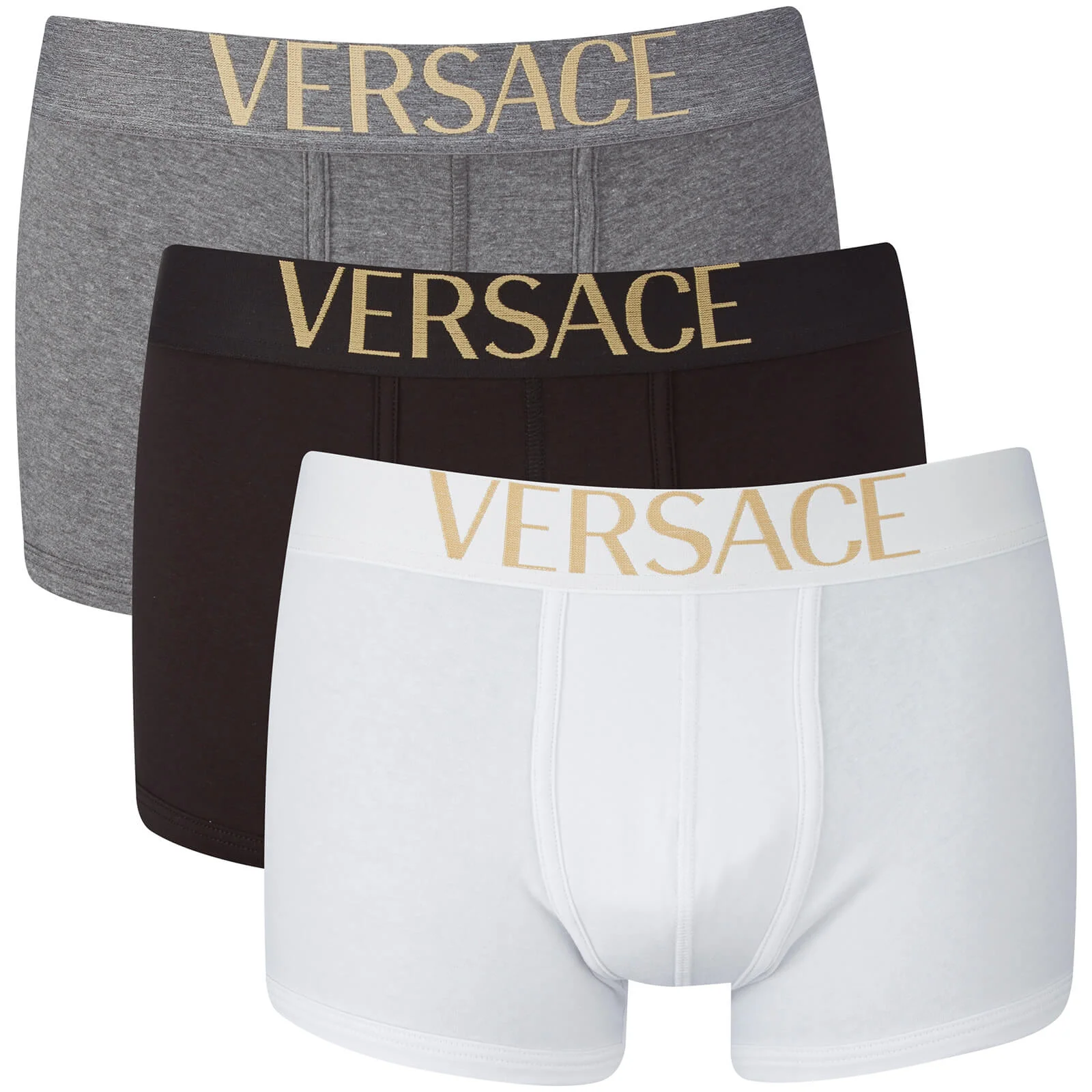 Versus Versace Men's Low Rise Trunks - Nero-Grigio-Bianco Image 1