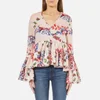 MSGM Women's Floral Blouse - Pink - Image 1