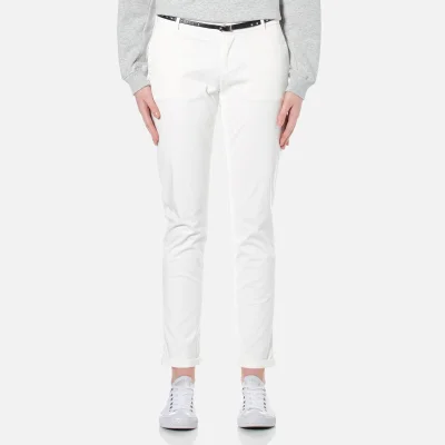 Maison Scotch Women's Slim Chino Pants with Belt - White