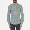 Polo Ralph Lauren Men's Long Sleeved Striped Shirt - Pine Green - Image 1