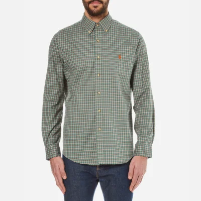 Polo Ralph Lauren Men's Long Sleeved Checked Shirt - Myrtle Green