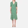 Ganni Women's Dalton Crepe Long Shirt Dress - Green - Image 1