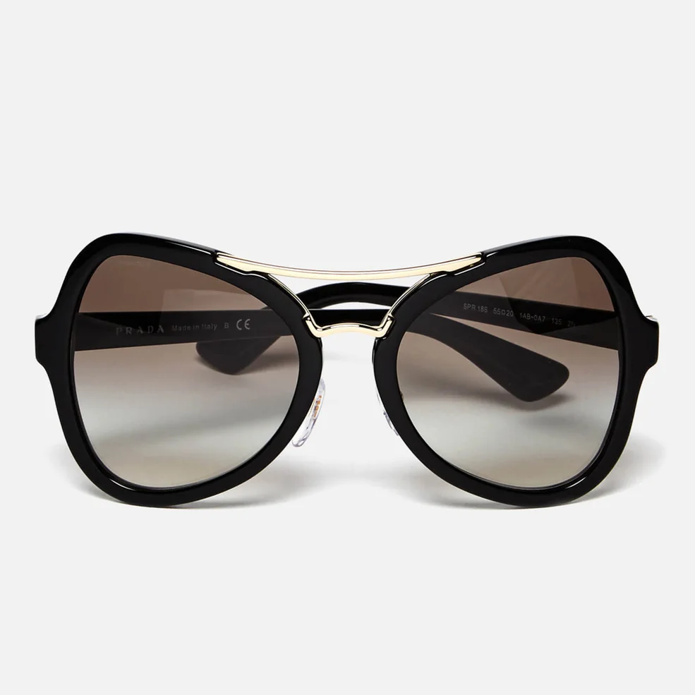 Prada Women's Catwalk Oversized Sunglasses - Black Image 1