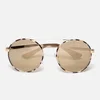 Prada Women's Catwalk Round Tortoise Sunglasses - Mirror Gold - Image 1