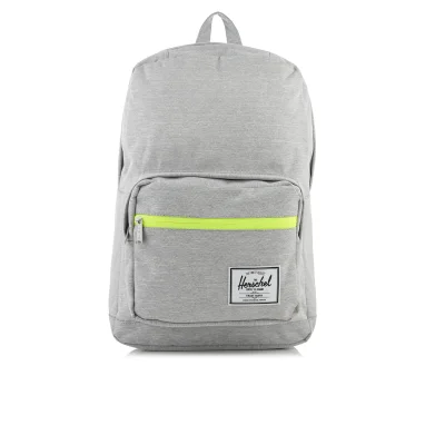 Herschel Supply Co. Pop Quiz Backpack - Light Grey Crosshatch/Acid Lime Zip