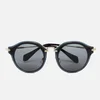 Miu Miu Women's Noir Metal Rim Frame Sunglasses - Black - Image 1