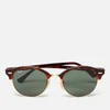 Ray-Ban Clubround Flat Lenses Half Metal Frame Sunglasses - Red Havana - Image 1