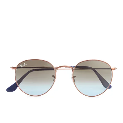 Ray-Ban Round Flat Lenses Gold Frame Sunglasses - Gold/Pink Gradient