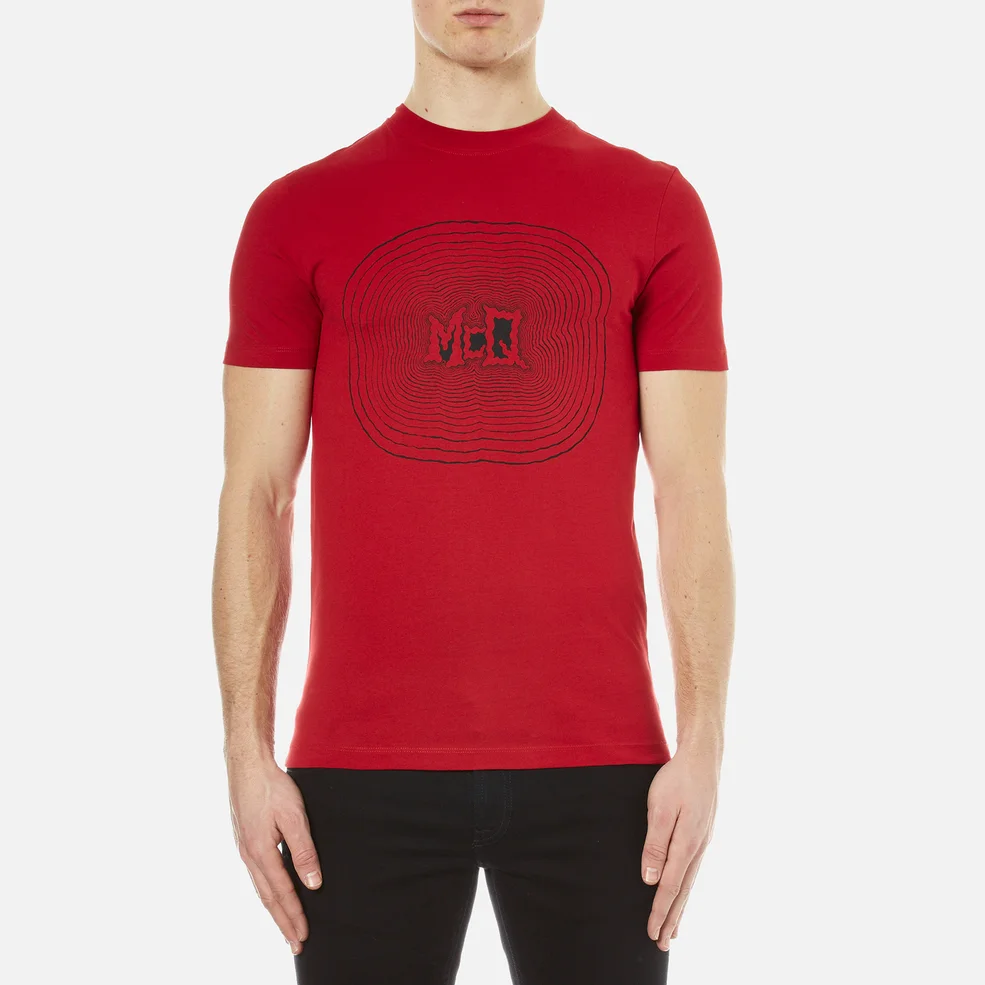 McQ Alexander McQueen Men's Short Sleeve Crew Neck T-Shirt Live Fast Die - Dark Idahoe Red Image 1