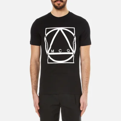 McQ Alexander McQueen Men's Large Logo Crew Neck T-Shirt - Darkest Black