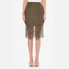 Diane von Furstenberg Women's Glimmer Lace Midi Skirt - Olive - Image 1