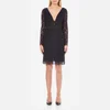 Diane von Furstenberg Women's Viera Lace Long Sleeve Dress - Deep Night/Black - Image 1