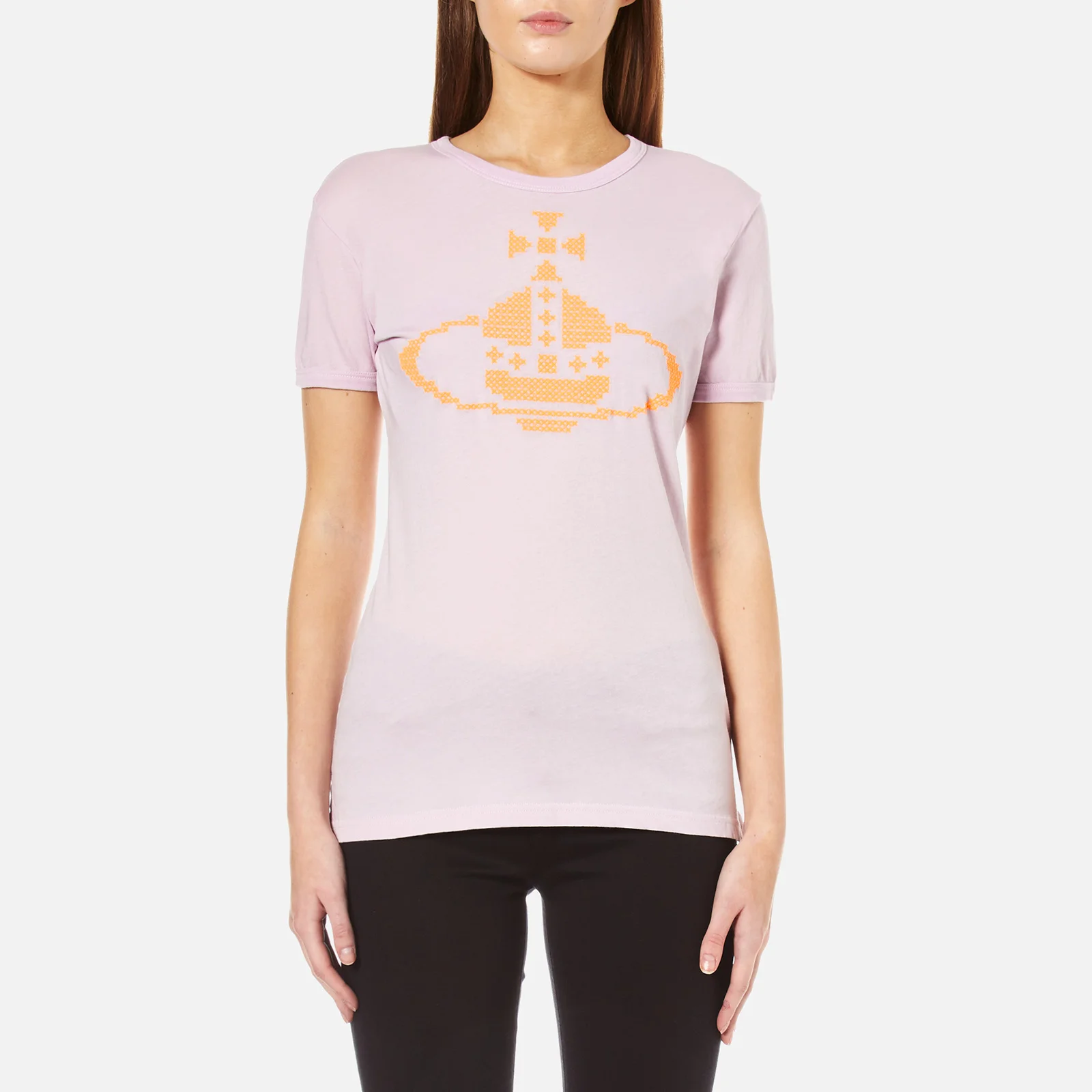 Vivienne Westwood Anglomania Women's Embroidered Orb T-Shirt - Lilac Image 1