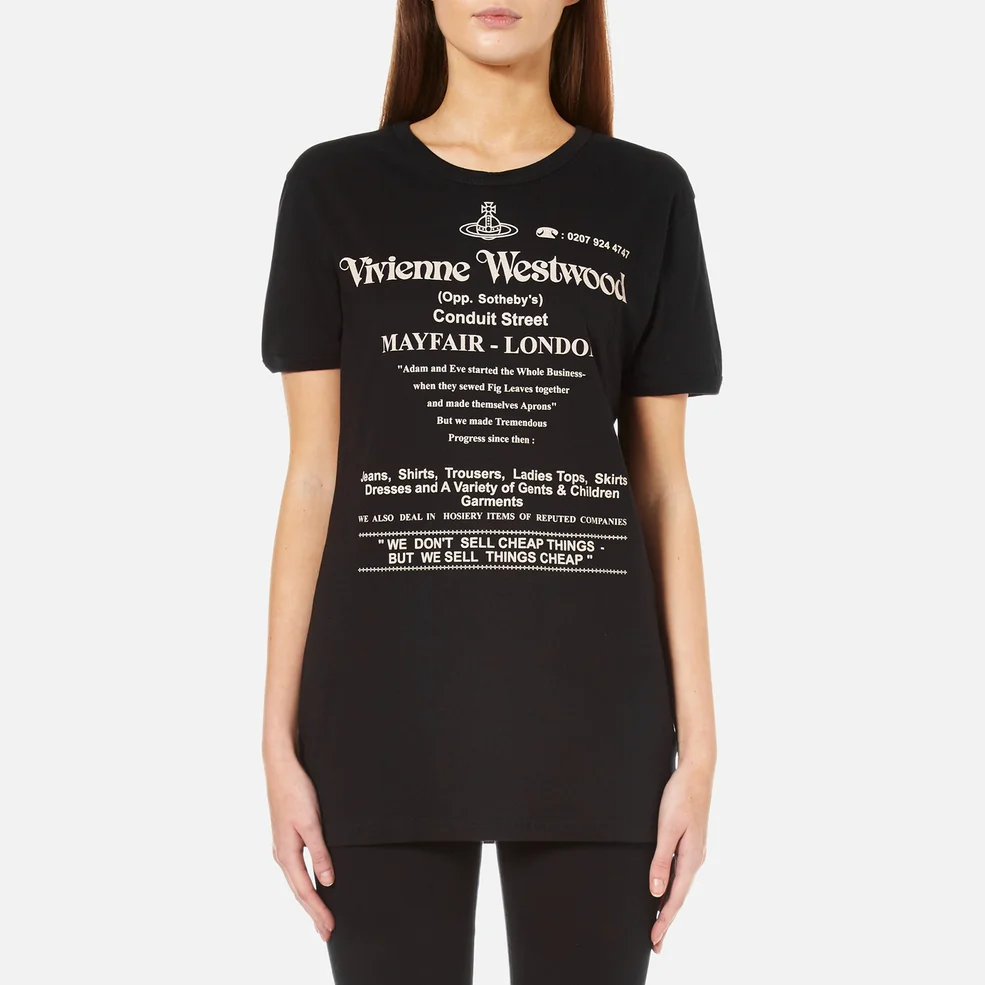 Vivienne Westwood Anglomania Women's We Don't Sell Cheap Things T-Shirt - Black Image 1