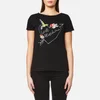 Love Moschino Women's Logo Love Heart Arrow T-Shirt with Birds and Flowers - Black - Image 1