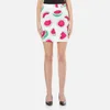 Love Moschino Women's All Over Heart Watermelon Print Skirt with Logo - White/Watermelon - Image 1