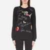 Love Moschino Women's Birds and Flowers Logo Sweatshirt - Black - Image 1