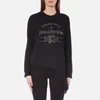 Love Moschino Women's Sequin Logo Long Sleeve Top with Tie Side Detail - Black - Image 1
