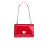 Love Moschino Women's Love Heart Double Chain Strap Shoulder Bag - Red - Image 1
