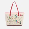 Love Moschino Women's Love Scribble Tote Bag - Beige/Red - Image 1