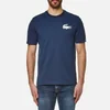 Lacoste L!ve Men's Large Logo Crew Neck T-Shirt - Ship/White/Navy Blue - Image 1