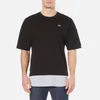 Lacoste L!ve Men's Long Line Crew Neck T-Shirt - Black/Silver Chine - Image 1