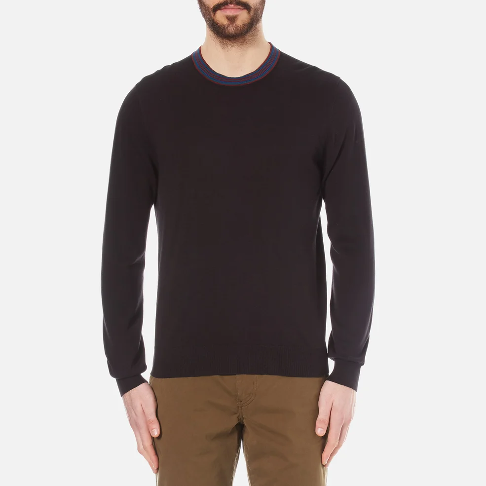 PS by Paul Smith Men's Crew Neck Knitted Jumper - Black Image 1