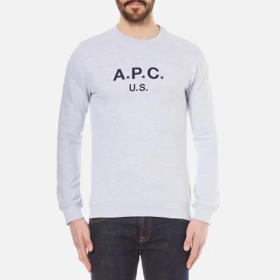 A.P.C. Men's A.P.C US Sweatshirt - Gris Clair Chine