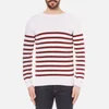 A.P.C. Men's Pull Lord Stripe Knitted Jumper - Blanc Casse - Image 1