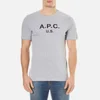 A.P.C. Men's A.P.C US Crew Neck T-Shirt - Gris Clair Chine - Image 1