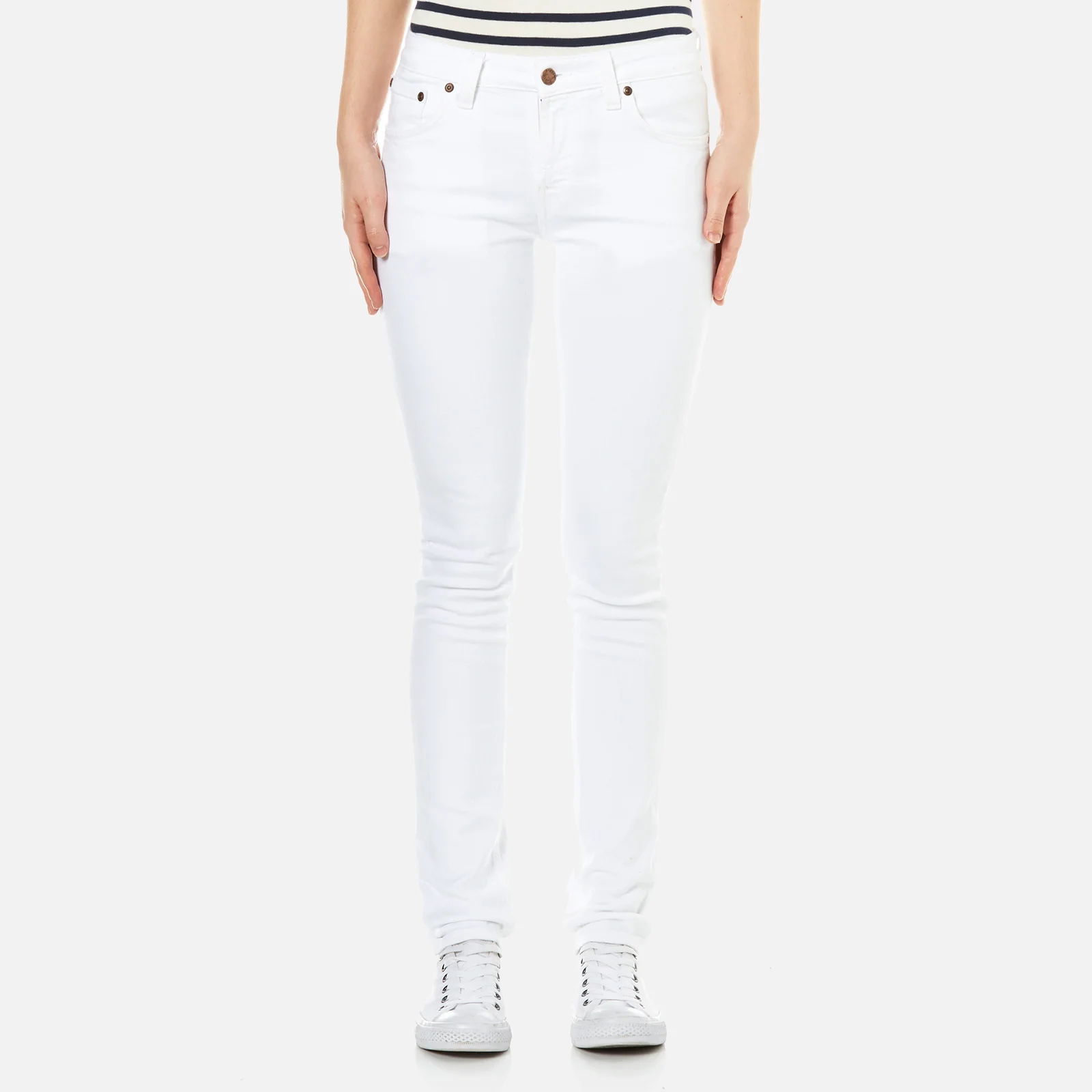 Nudie Jeans Women's Skinny Lin Jeans - Blazing White Image 1