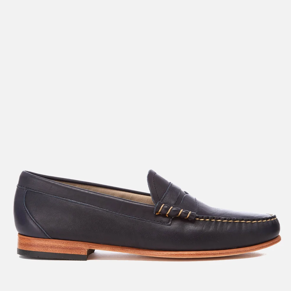 Bass Weejuns Men's Palm Springs Larson Mon Leather Penny Loafers - Navy Image 1