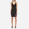 Versus Versace Women's V-Neck Dress with Side Slit - Black - Image 1