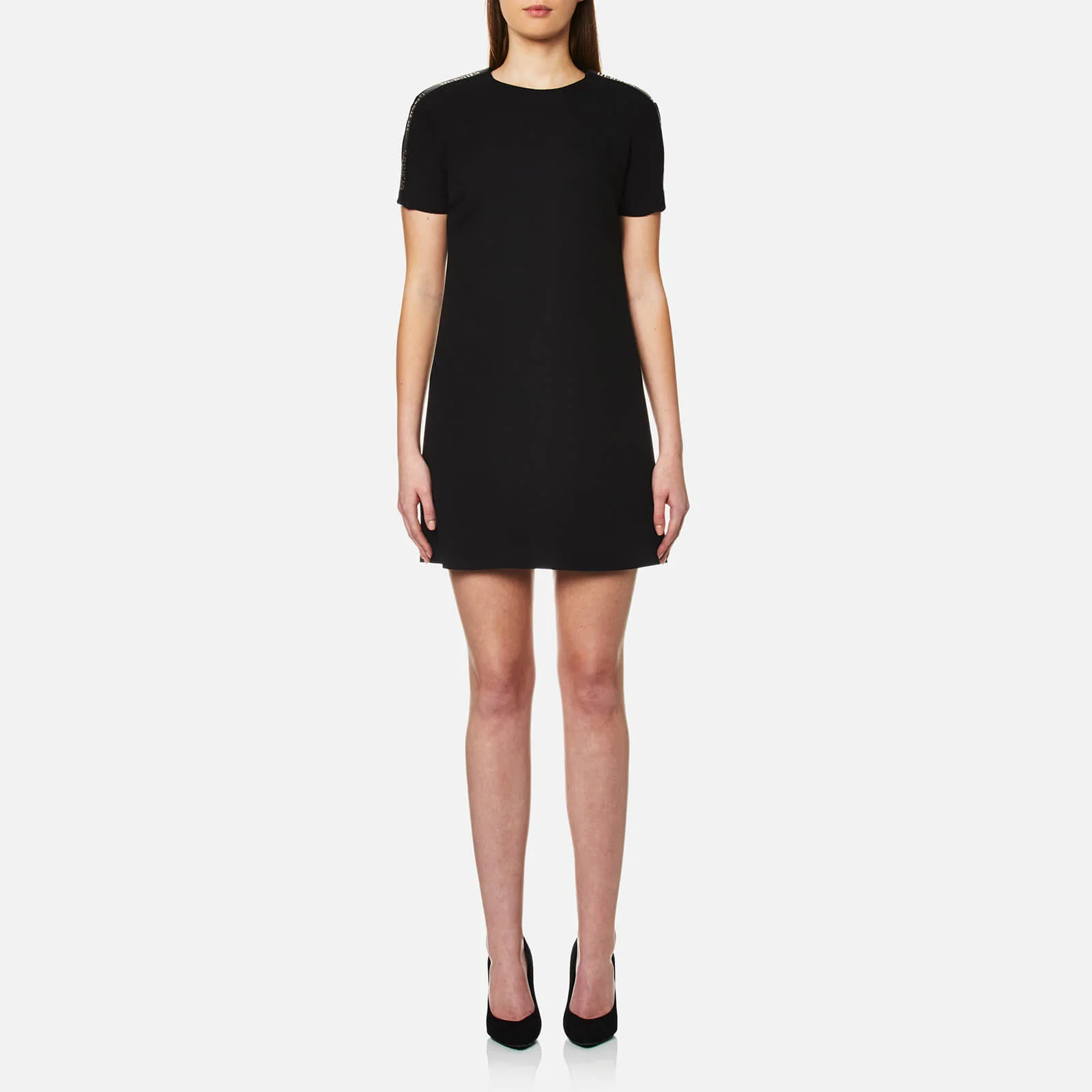 Versus Versace Women's Woven Short Sleeve Shift Dress - Black Image 1