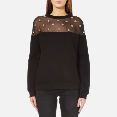 Versus Versace Women's Mesh Top Sweatshirt - Black