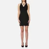 Versus Versace Women's Jersey Crossover Front Dress with Safety Pin - Black - Image 1