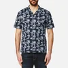 Carhartt Men's Short Sleeve Pine Hawaii Shirt - Pine Print Blue/White - Image 1