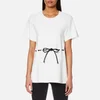Alexander Wang Women's Peplum T-Shirt with Leather Drawstring Cord - White - Image 1