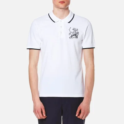 KENZO Men's Short Sleeve Logo Polo Shirt - White