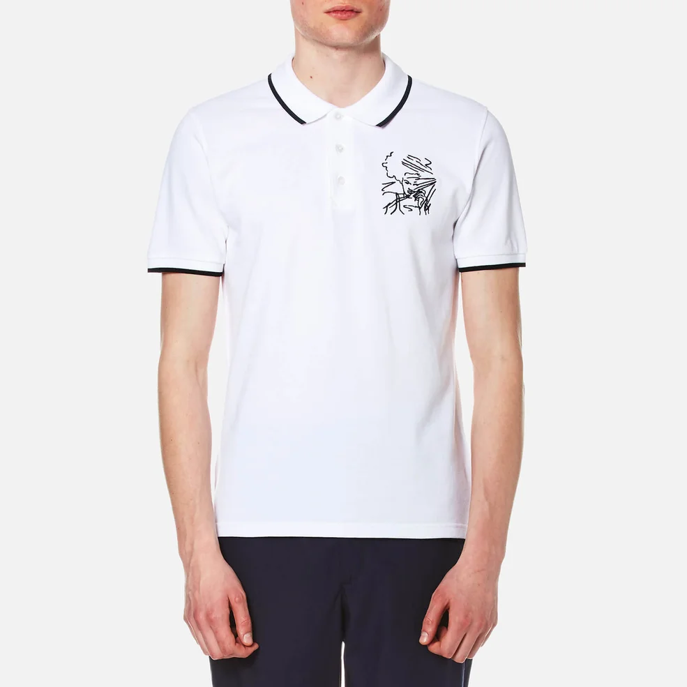 KENZO Men's Short Sleeve Logo Polo Shirt - White Image 1