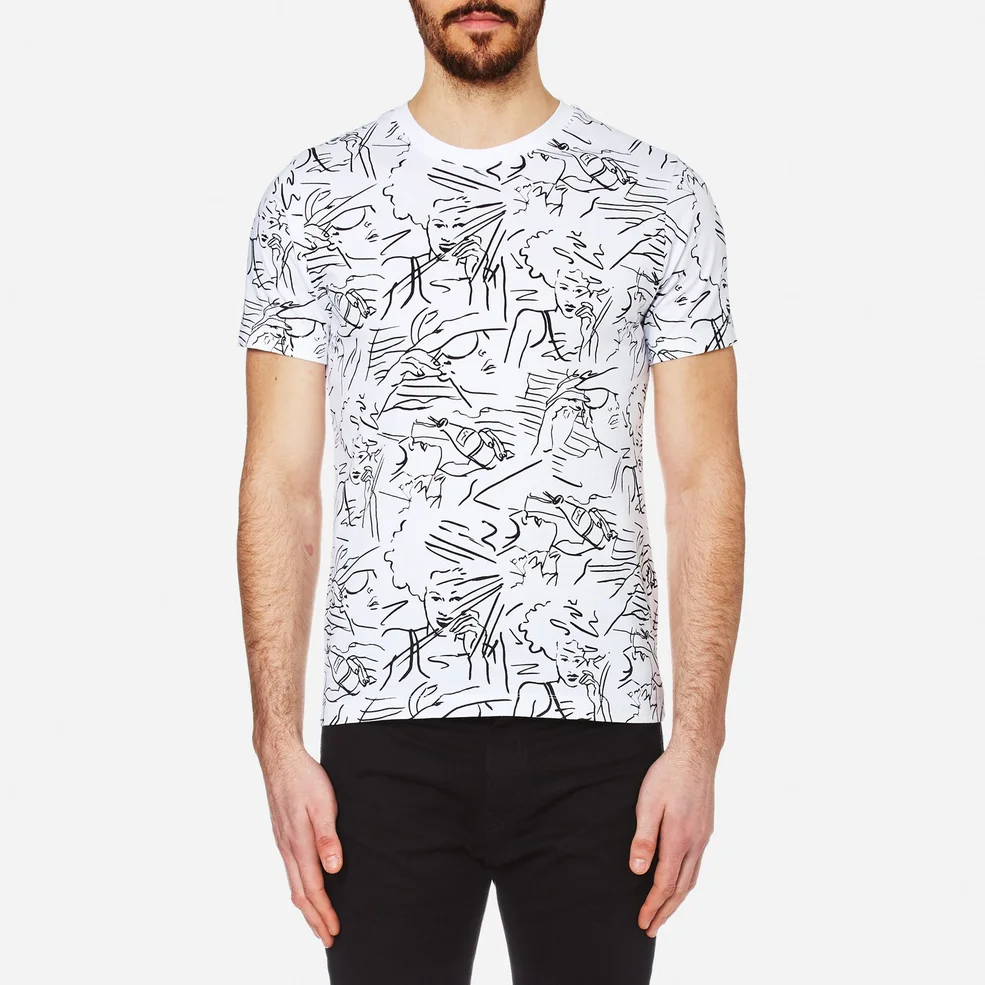 KENZO Men's All Over Sketches T-Shirt - White Image 1